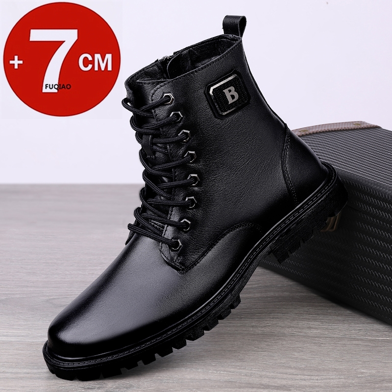 Men'S Shoes Hush Puppies - Heren lederen verhogende laarzen Winter Warm