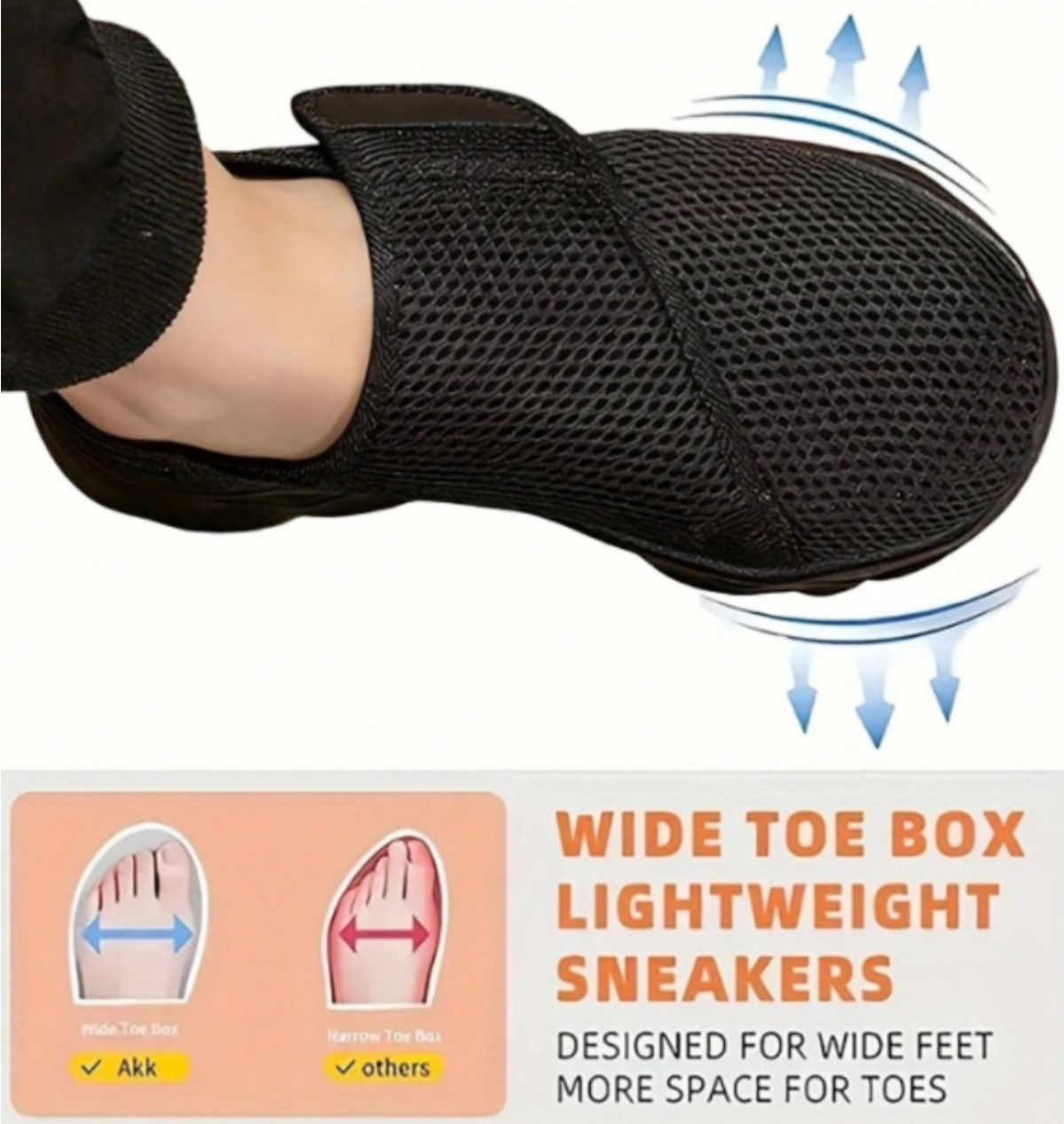 Men Shoes Velcro - Nieuwe heren ademende mesh wandelschoenen met