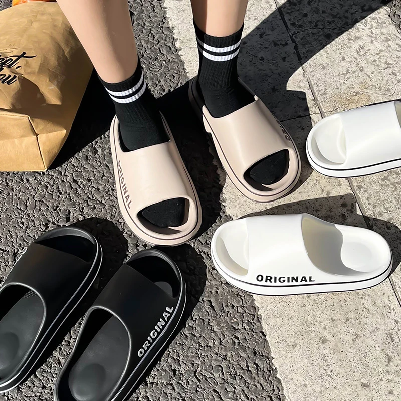 Men'S Shoes Non Slip - Zomerse paar slippers effen kleur met