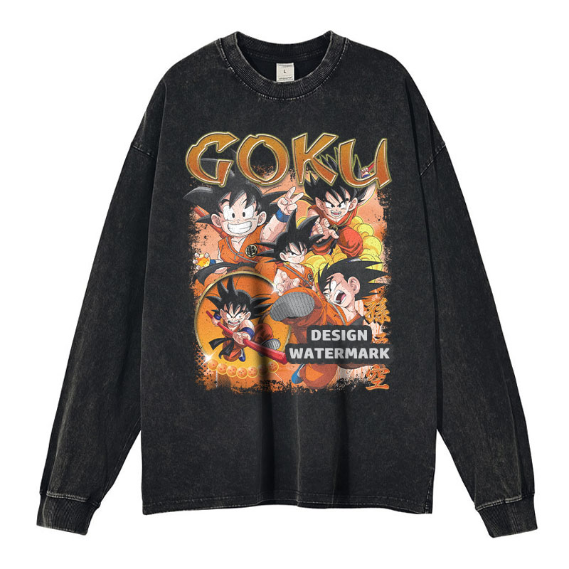 Men'S Shoes Xl - Anime Dragon B-Ball Lange Mouw T-shirt