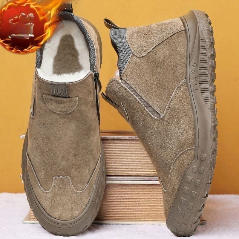 Men Shoes Loafers - Winter Herenschoenen Pluche Warme Katoenen Schoenen