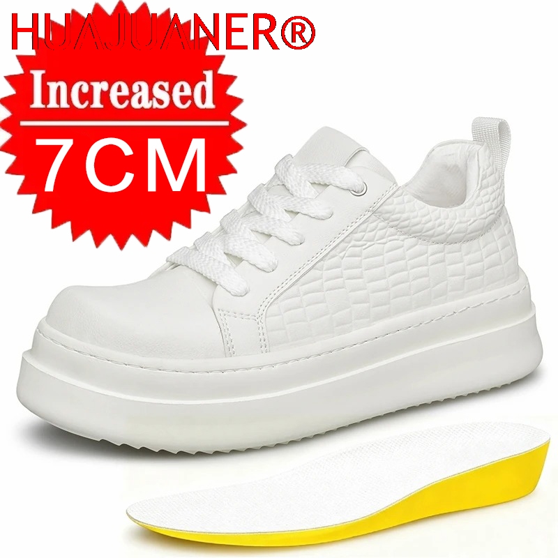 Men'S Shoes Increase Height - Leren herenschoenen met verhoging van 7