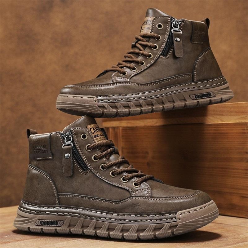Men'S Shoes Low Top - Heren lederen hoge enkellaarzen Lente Winter