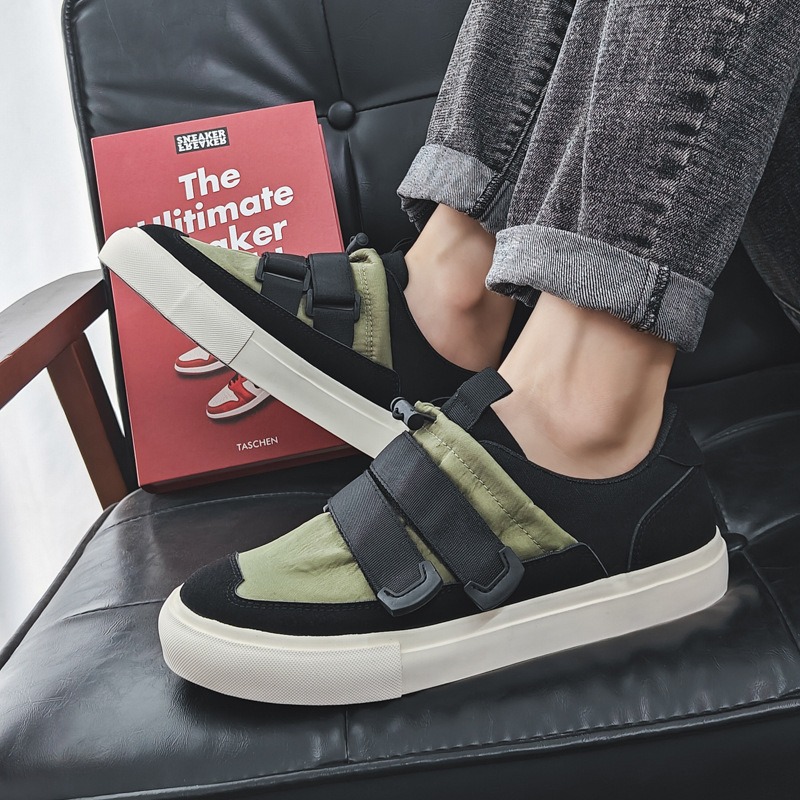 Men Shoes Velcro - Schoenen voor Heren Klassieke Luie Canvas
