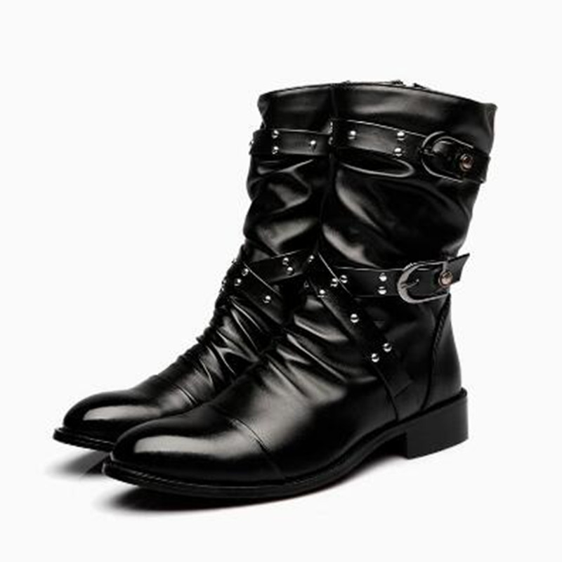 Men Shoes Size 46 - Mode Heren Lederen Hoge Kwaliteit Mid