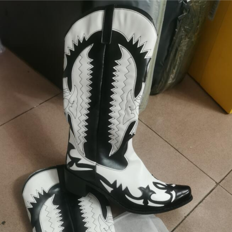 Men Shoes Size 46 - 2027 Mode Nieuwe Heren Cowboylaarzen Mid-Hak