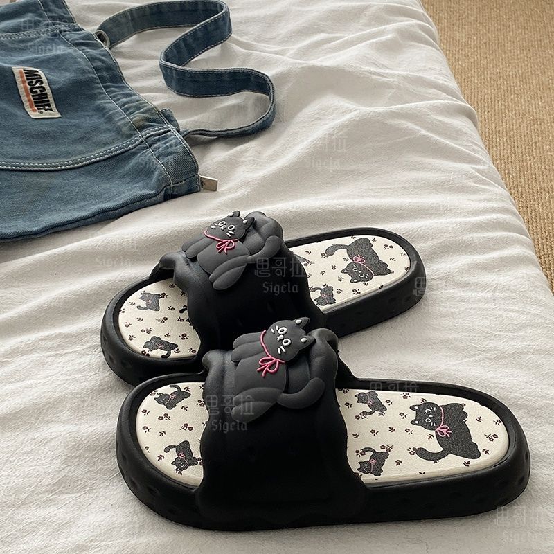 Men'S Shoes Non Slip - Afdrukken Schattige Beer Vrouwen Slippers Zomer
