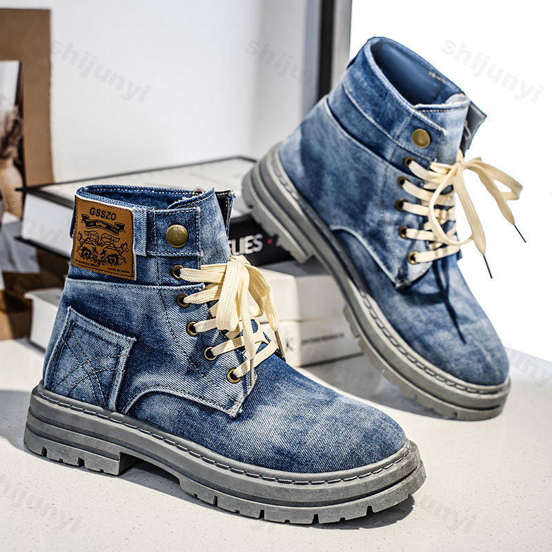 Men'S Shoes Low Top - Heren Retro Canvas Laarzen 2025, Trendy