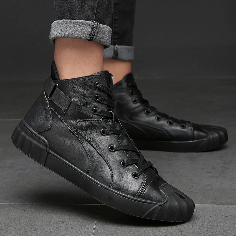 Men Shoes Loafers - Echt leer Casual korte laarzen Zakelijke