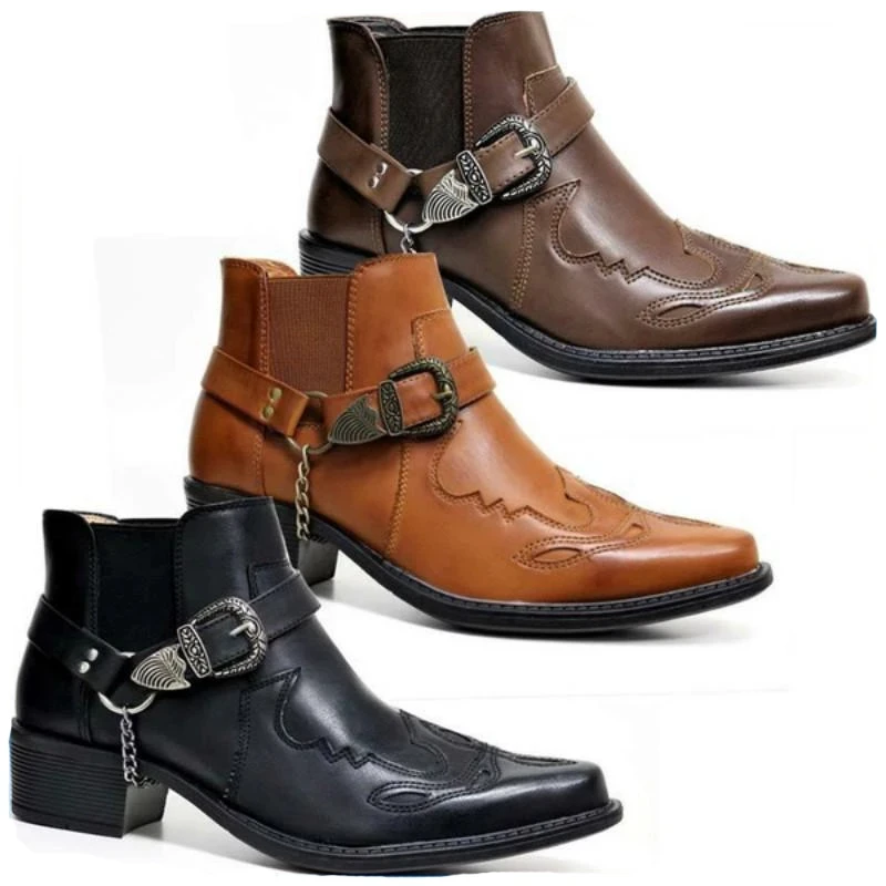 Men'S Shoes Low Top - Mode 2026 Heren Vintage Cowboy Boots
