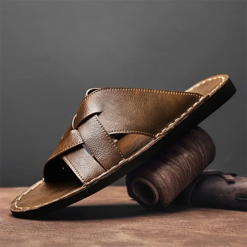 Echt leer Heren Casual Sandale - Men'S Shoes Hush Puppies recensie en prijs