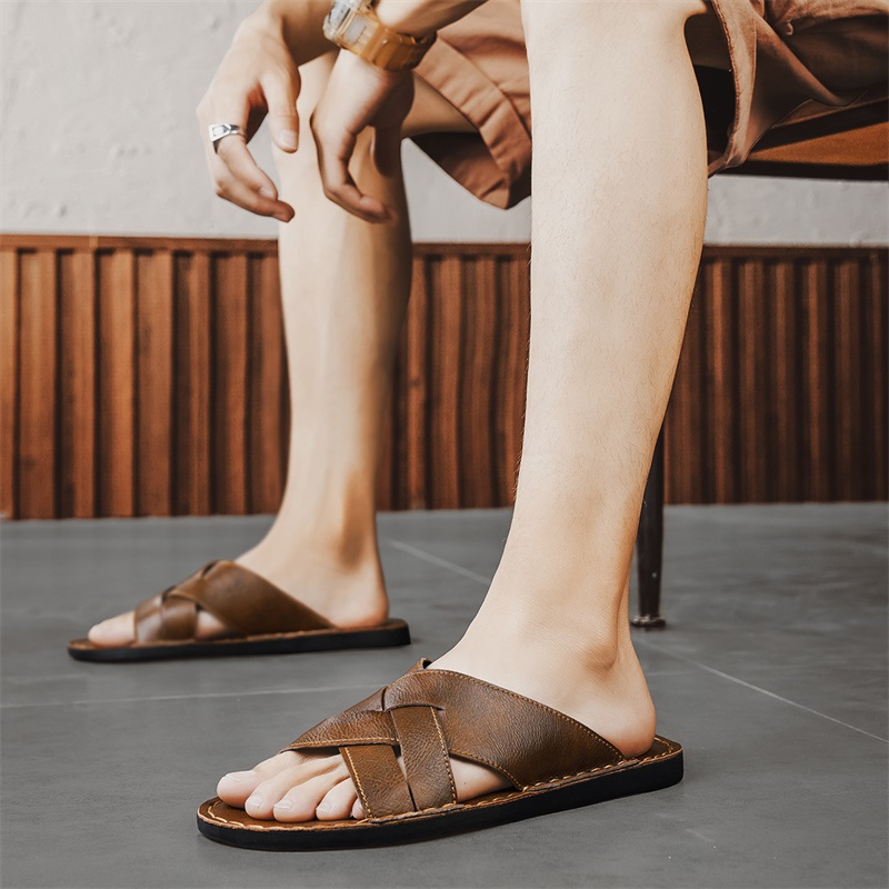 Echt leer Heren Casual Sandale - Men'S Shoes Hush Puppies recensie en prijs