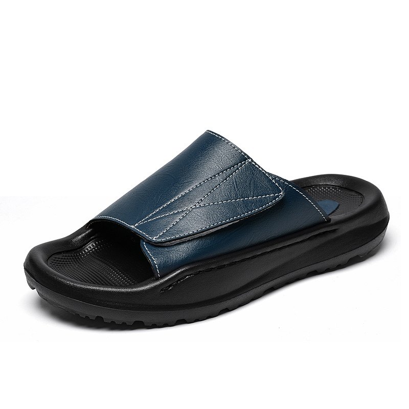 Easy-top leren slippers voor h - Men Shoes Velcro recensie en prijs