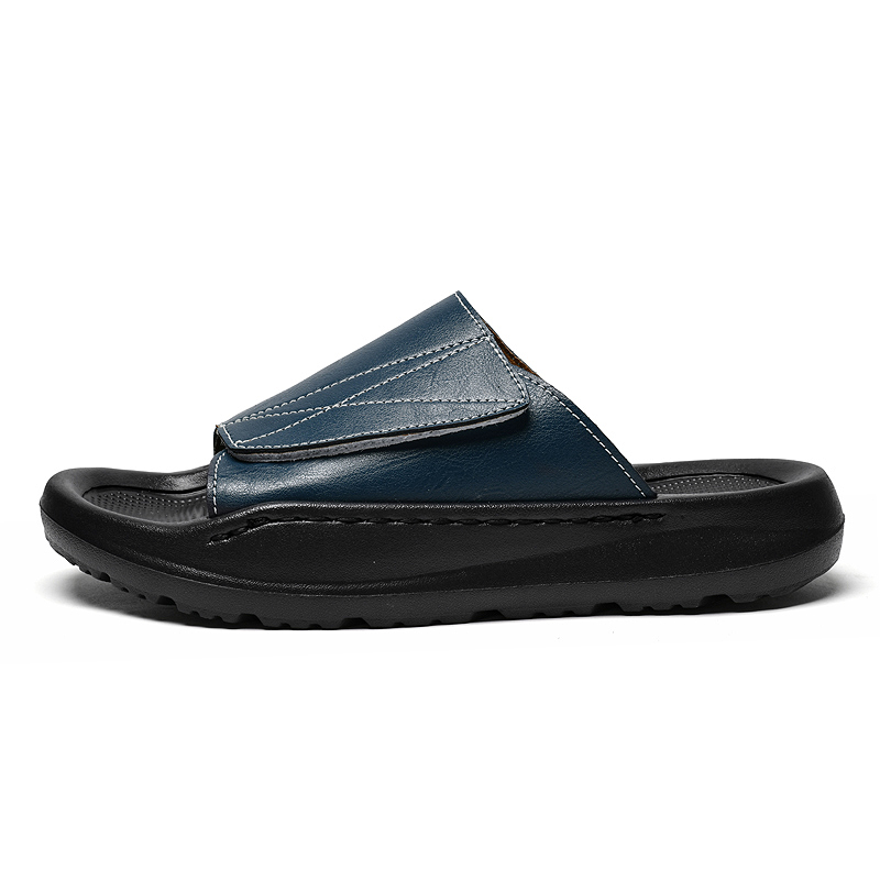 Easy-top leren slippers voor h - Men Shoes Velcro recensie en prijs