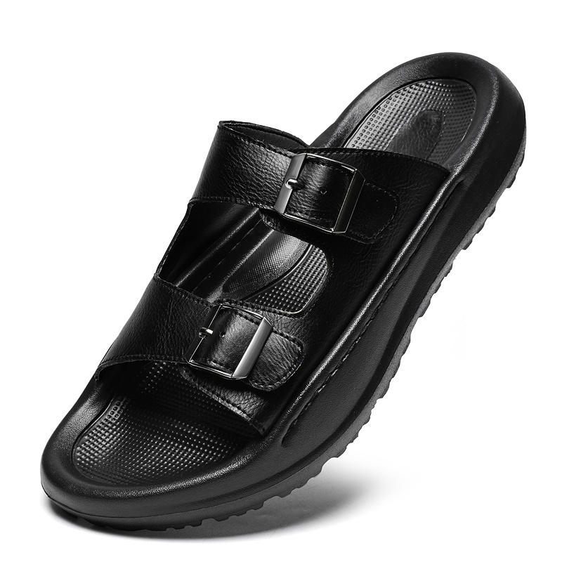 Heren instapsandalen Leren pan - Men Shoes Velcro recensie en prijs