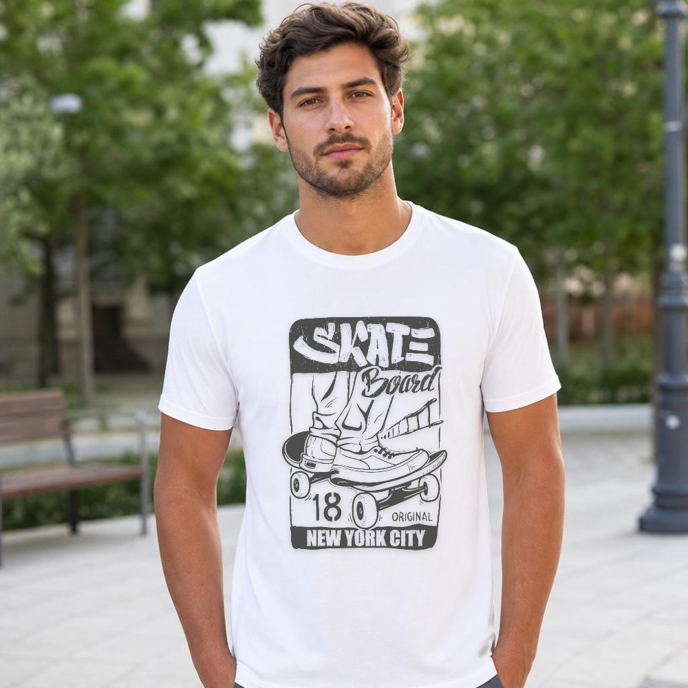Heren zomer-T-shirt Skateboard - Men'S Shoes York recensie en prijs
