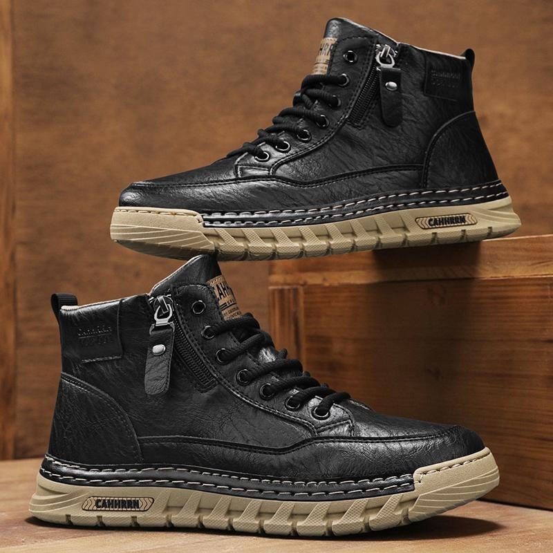 Heren lederen hoge enkellaarze - Men'S Shoes Low Top recensie en prijs
