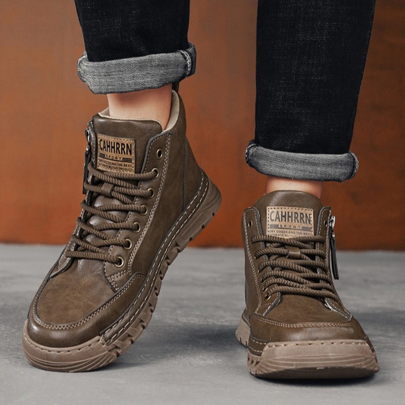Heren lederen hoge enkellaarze - Men'S Shoes Low Top recensie en prijs