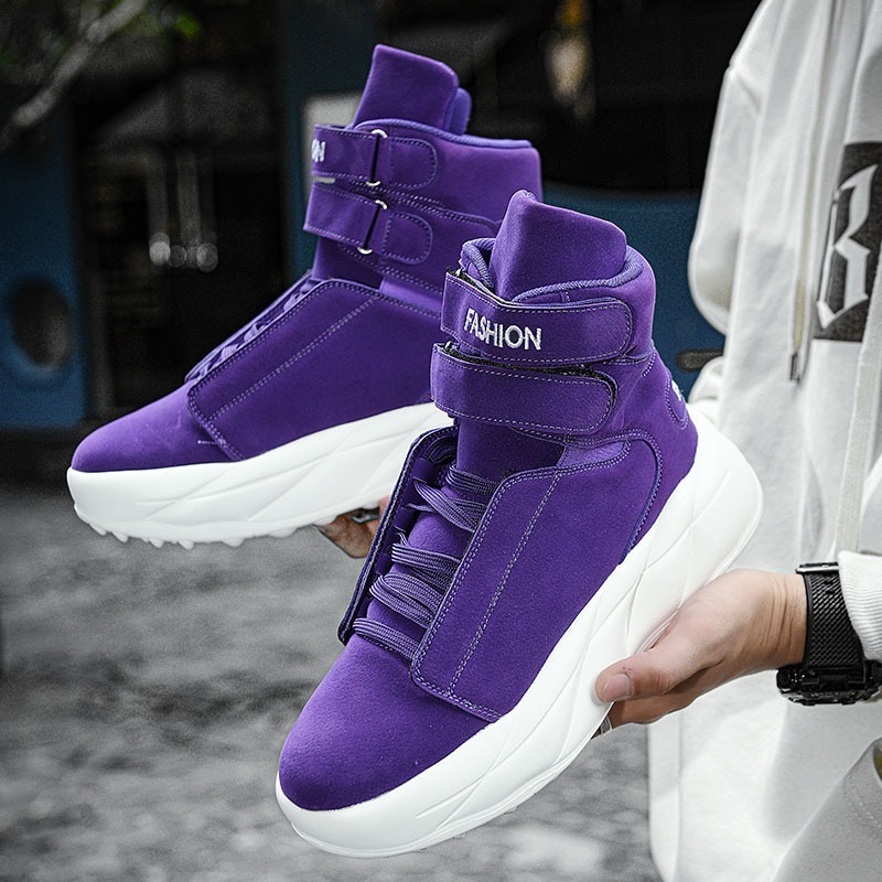 2026 Paarse Hoge Sneakers Here - Men Shoes Velcro recensie en prijs