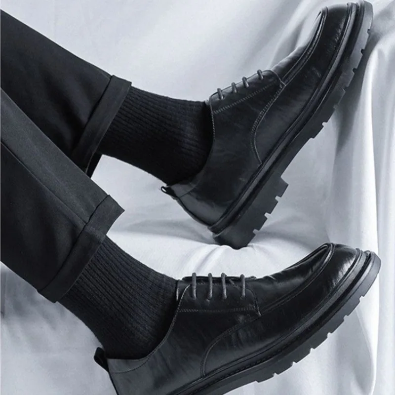 Lace Up Ronde Neus Leren Heren - Men'S Shoes Clearance Sale recensie en prijs