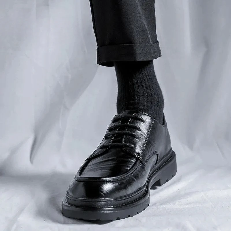 Lace Up Ronde Neus Leren Heren - Men'S Shoes Clearance Sale recensie en prijs