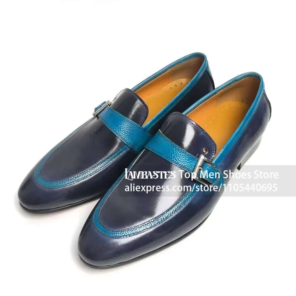 Marineblauwe contrastgesp penn - Men'S Shoes Navy Blue recensie en prijs