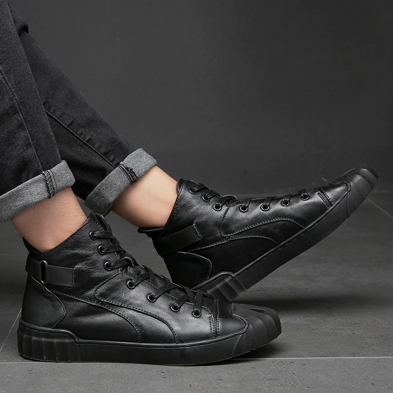 Echt leer Casual korte laarzen - Men Shoes Loafers recensie en prijs