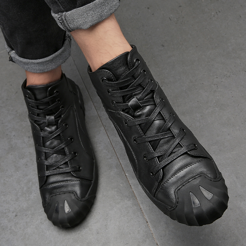 Echt leer Casual korte laarzen - Men Shoes Loafers recensie en prijs