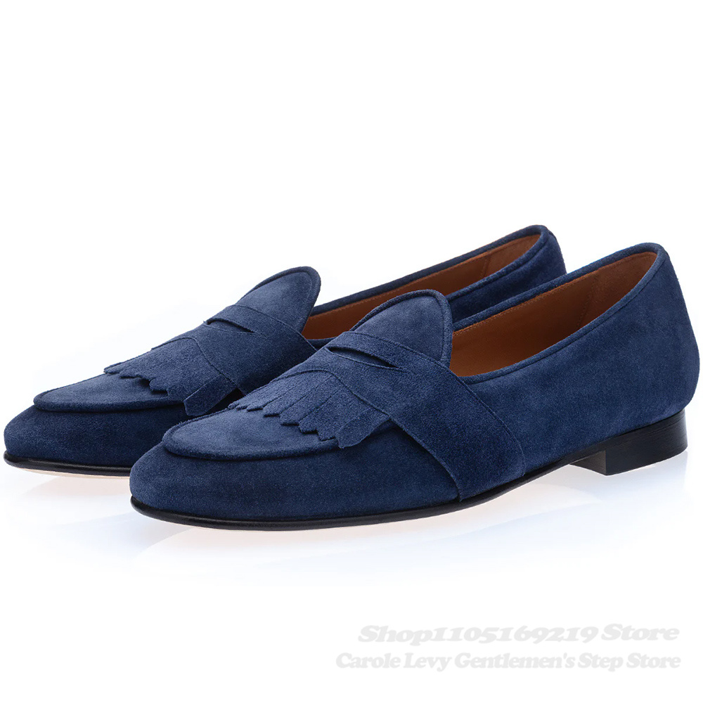 Marineblauwe Suede Loafers Man - Men'S Shoes Navy Blue recensie en prijs