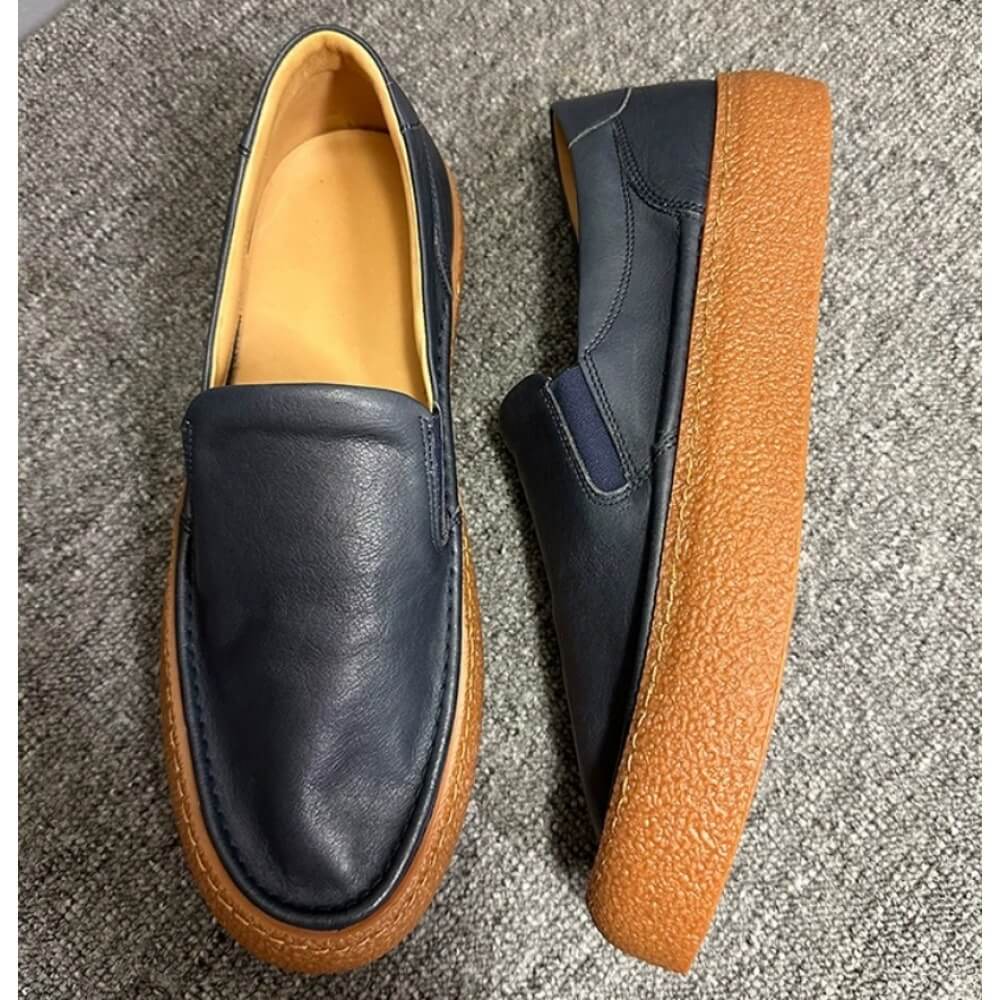 Marineblauwe leren loafers, me - Men'S Shoes Navy Blue recensie en prijs
